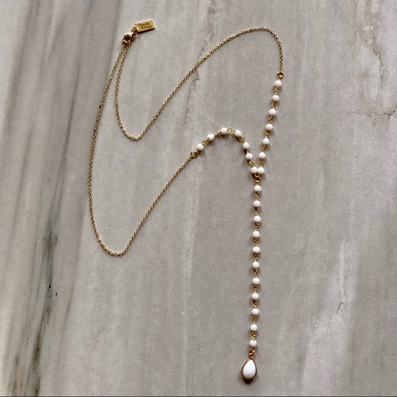 White Agate 14k Boho Necklace - Picture 5 of 8